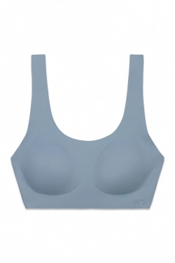 Синій гладкий топ із мікрофібри clean cut