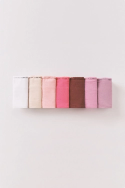 Набір із 7 класичних трусиків із бавовни, рожевого кольору