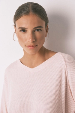 Длинная пижама в рубчик