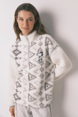 Довга піжама Snoopy зі штучної овчини та флісу