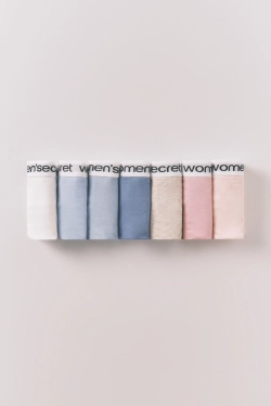 Набір із 7 бавовняних трусиків-танга з логотипом