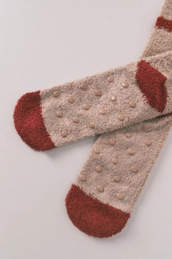 Довгі пухнасті шкарпетки з 3D-принтом оленя