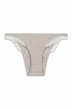 Хлопковые трусики-бразилиана в рубчик