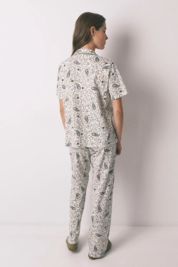 Піжама з бавовни з принтом пейслі