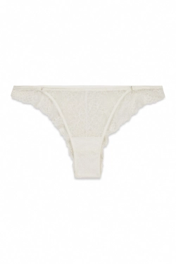 Трусики-бразилиана кружевные белые