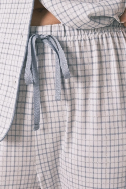 Длинная пижама в клетку