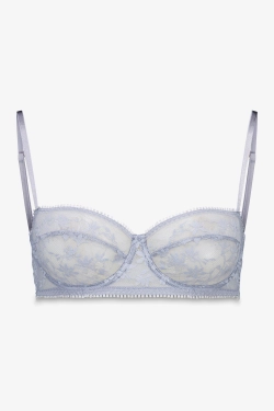 PRETTY голубой кружевной бюстгальтер балконет