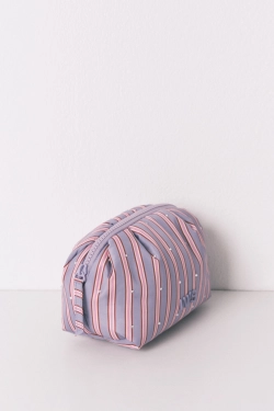 Косметичка маленька в смужку зі стразами