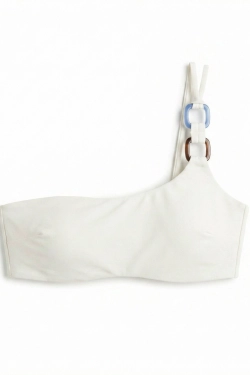 Бикини топ асимметричный белый