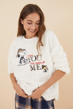 Флисовая пижама Snoopy в клетку