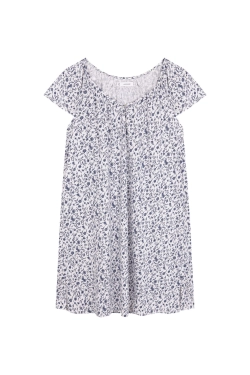 Коротка нічна сорочка з квітковим принтом