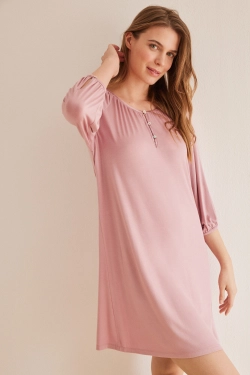 Коротка рожева нічна сорочка Ecovero™