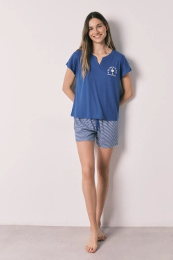 Короткая пижама Snoopy синего цвета
