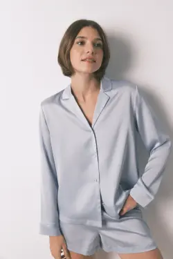 Класична сатинова піжама з шортами