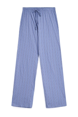 Пижамные брюки из хлопка с принтом в длинные полоски