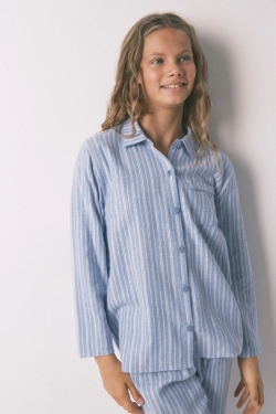 Дитяча класична бавовняна піжама в смужку