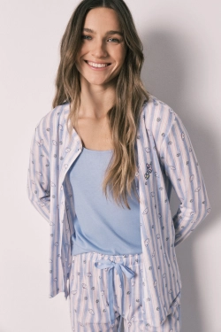 Піжамний комплект трійка у смужку