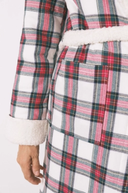 Халат із фланелі та штучного хутра
