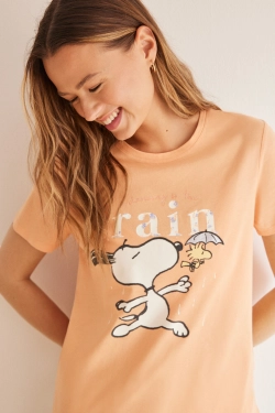 Помаранчева піжама Snoopy з бавовни