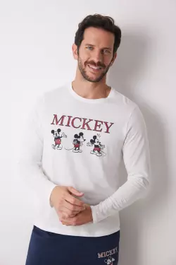 Довга чоловіча піжама Mickey з бавовни