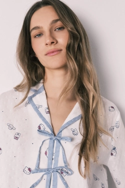 Довга піжама сорочкового типу з бавовни Hello Kitty