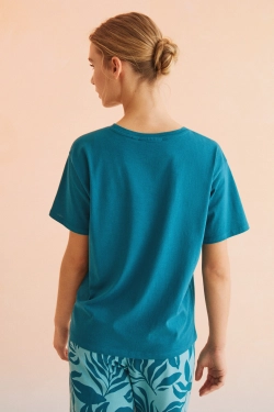 Синяя футболка со Снупи из 100% хлопка