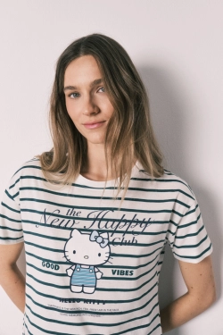 Короткая пижама Hello Kitty в полоску