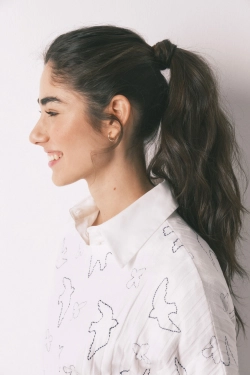 Піжама довга з принтом птахів біла