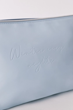 Середня подвійна косметичка зі штучної шкіри