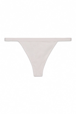 Бежеві бавовняні трусики-танга