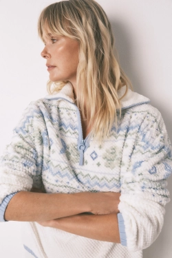 Длинная флисовая жаккардовая пижама