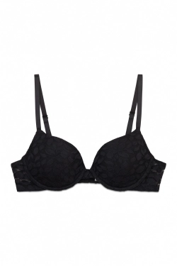 BEAUTIFUL Класичний бюстгальтер з наповнювачем і чорним мереживом