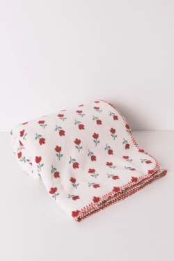 М'який плед із квітковим принтом