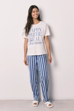 Хлопковая пижама Snoopy с коротким рукавом