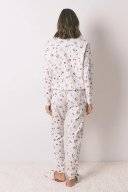 Довга біла піжама з бавовни Snoopy