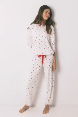 Длинная пижама с принтом Mickey Cherry