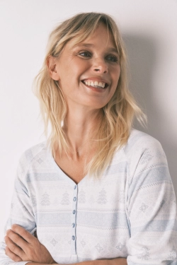 М’яка нічна сорочка міді з джерсі зі скандинавським принтом