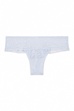 Широкі блакитні мереживні трусики-бразиліана