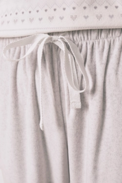 Мягкая серая флисовая пижама со скандинавским принтом