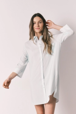 Нічна сорочка у смужку та клітинку Vichy