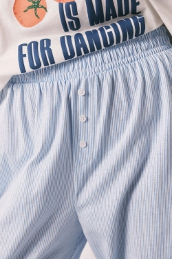 Штани carrot зі 100% бавовни з смужками