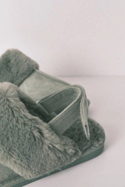 Домашні капці-сабо з хутром