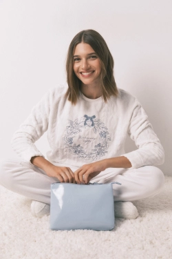 Середня подвійна косметичка зі штучної шкіри