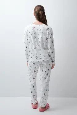 Белая длинная пижама Snoopy