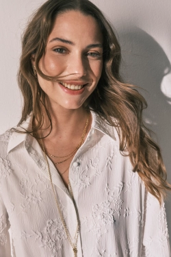 Довга піжама-сорочка із сатину