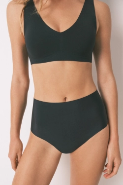 Черные трусы clean cut с высокой талией