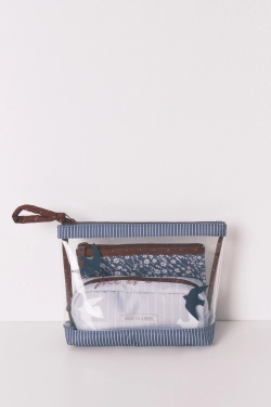 Набор из 3 косметичек с разными принтами