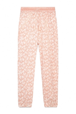 Хлопковые штаны с цветочным принтом