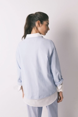 Футболка с длинным рукавом из хлопка