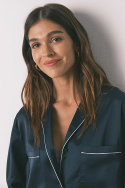 Длинная синяя атласная пижама